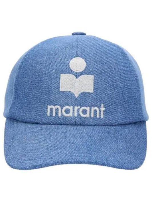 Tyrone logo ball cap light blue hat - ISABEL MARANT - BALAAN 1