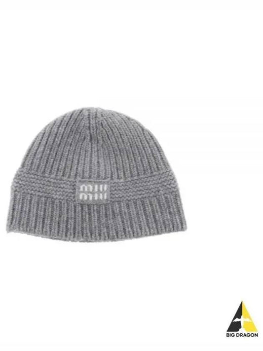 Cashmere Wool Beanie Grey - MIU MIU - BALAAN 2