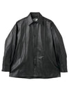 Pinched Seam Leather Shirt Jacket Black - MAISON MARGIELA - BALAAN 2