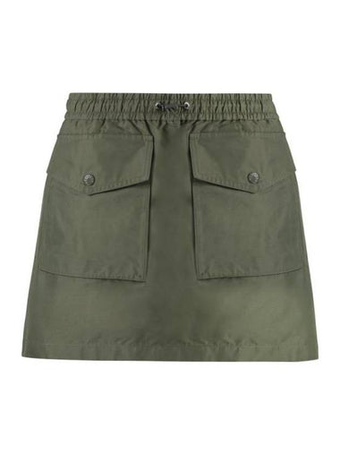 Taffeta mini A line skirt sage green - MONCLER - BALAAN 1