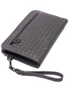 Intrecciato Documents Zipper Clutch Bag Gray - BOTTEGA VENETA - BALAAN 6