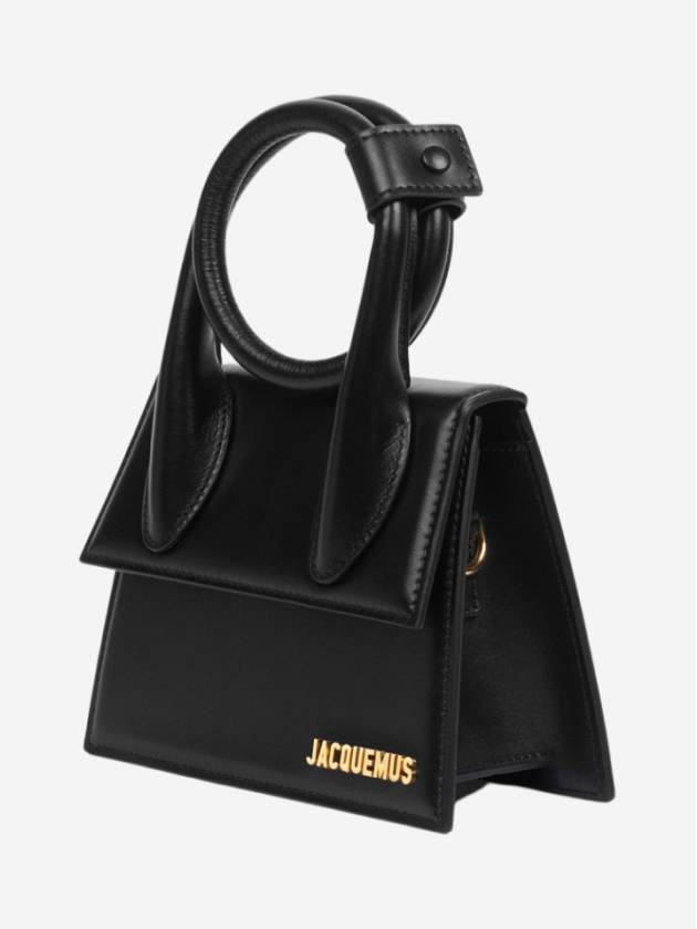 Le Chiquito Noeud Coiled Leather Tote Bag Black - JACQUEMUS - BALAAN 3