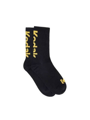 KODAK lettering point crew socks BLACK - KODO - BALAAN 1