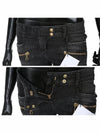 Low Rise Biker Skinny Jeans Black - BALMAIN - BALAAN 4