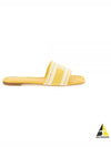 Logo Plaque Stripe Slippers Yellow - TORY BURCH - BALAAN 2