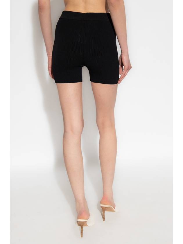 Le Short Pralu Charm Logo Knit Shorts Black - JACQUEMUS - BALAAN 5