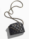 Classic Half Moon Caviar Mini Cross Bag Black - CHANEL - BALAAN 2