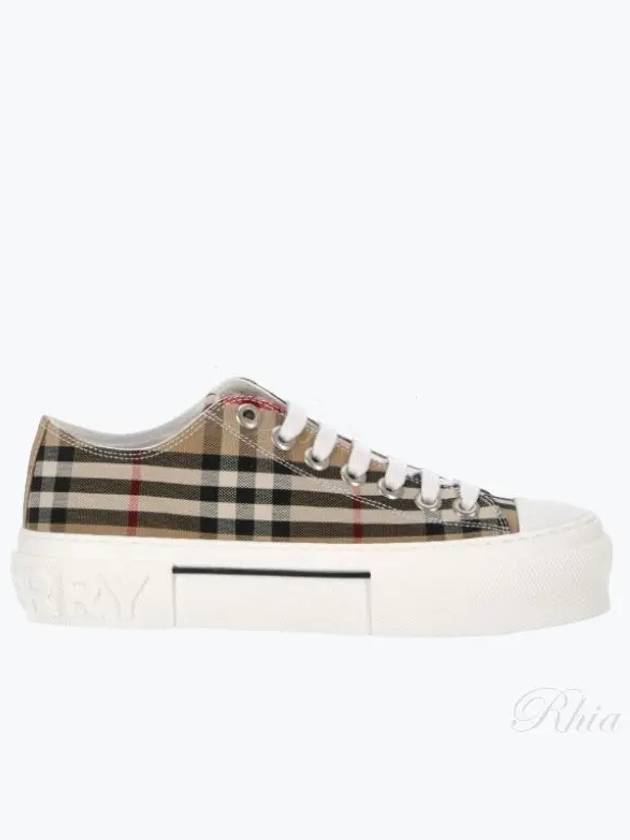 Vintage Check Cotton Sneakers Archive Beige - BURBERRY - BALAAN 2