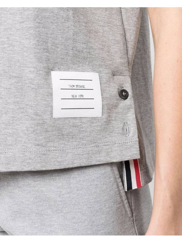 Midweight Jersey Boxy Pocket Short Sleeve T-Shirt Light Grey - THOM BROWNE - BALAAN 6