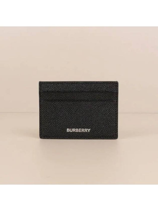 Grainy Leather Card Wallet Black - BURBERRY - BALAAN 2