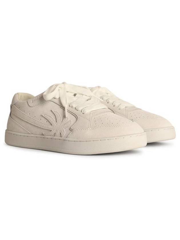 Palm Angels 'New Palm' White Suede Sneakers - PALM ANGELS - BALAAN 2