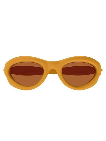 Eyewear Oval Sunglasses Orange - BOTTEGA VENETA - BALAAN 1