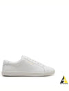 Men's Andy Leather Low Top Sneakers White - SAINT LAURENT - BALAAN 2