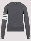 4-Bar Merino Jumper Wool Knit Top Grey - THOM BROWNE - BALAAN 3