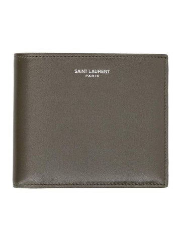 East West Leather Half Wallet Light Musk - SAINT LAURENT - BALAAN 1