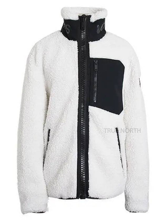 Men's Sagrek Shearling Fleece Zip-Up Jacket Ivory - MOOSE KNUCKLES - BALAAN 2