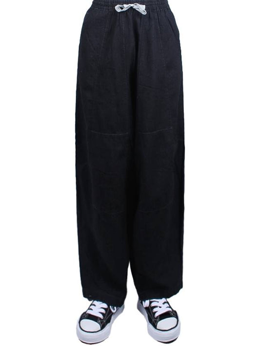 Men's HD 6OZ Denim Wide Pants Black - NEEDLES - BALAAN 2