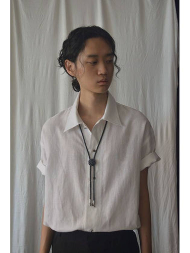 Spiral Linen Shirt (White) - BLEAK BAKE - BALAAN 1