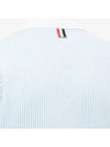 Striped Seersucker Pocket Short Sleeve Polo Shirt Light Blue - THOM BROWNE - BALAAN 4