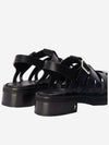 Leather Fisherman Sandals Black - AMI - BALAAN 4