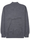 Small Heart Extra Fine Merino Wool Polo Shirt Grey - AMI - BALAAN 3