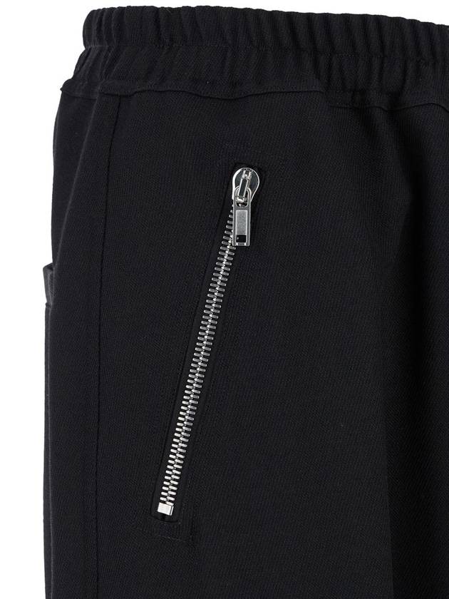 Black Track Pants With Oversized Drawstring In Wool Man - RICK OWENS - BALAAN 3