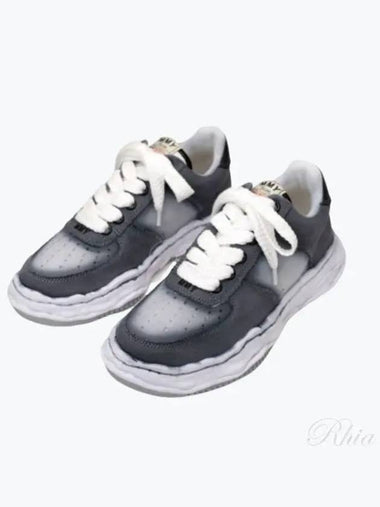 24 A12FW717 Black Wayne OG Sole Effect Canvas Low Top Sneakers - MIHARA YASUHIRO - BALAAN 1