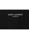 Classic Logo Textured Leather Half Wallet Black - SAINT LAURENT - BALAAN 5