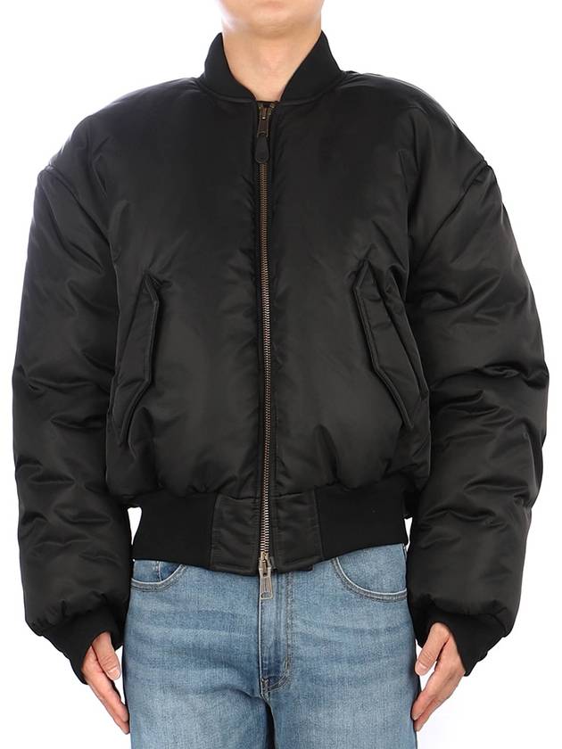 Nylon Large Fit Bomber Jacket Black - BALENCIAGA - BALAAN 2