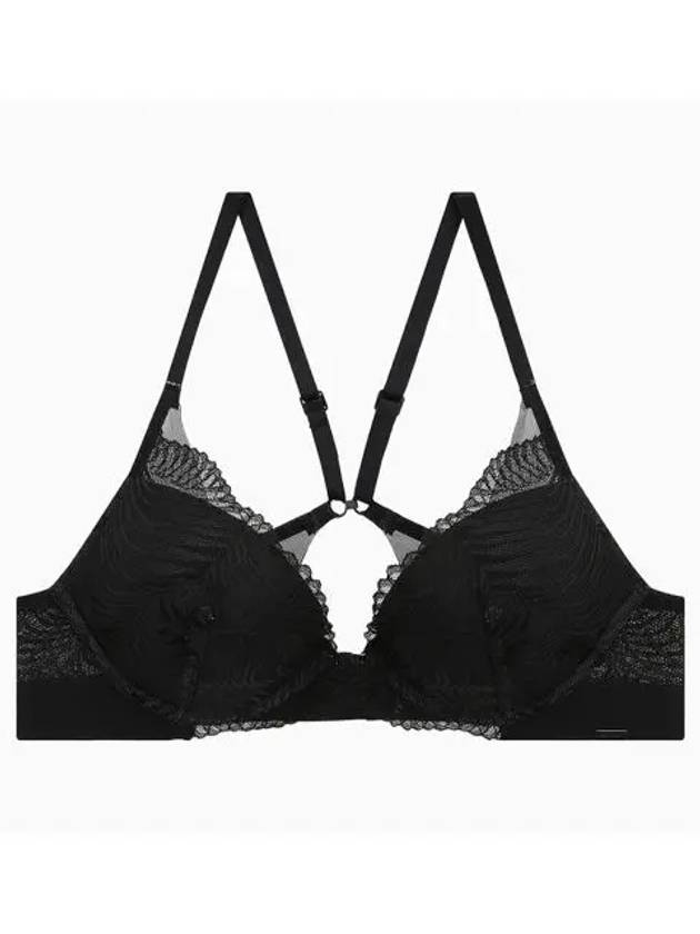 UNDERWEAR Women s CK Black Geo Lace AF Push up Plunge ADD A QF7908ADUB1 - CALVIN KLEIN - BALAAN 1