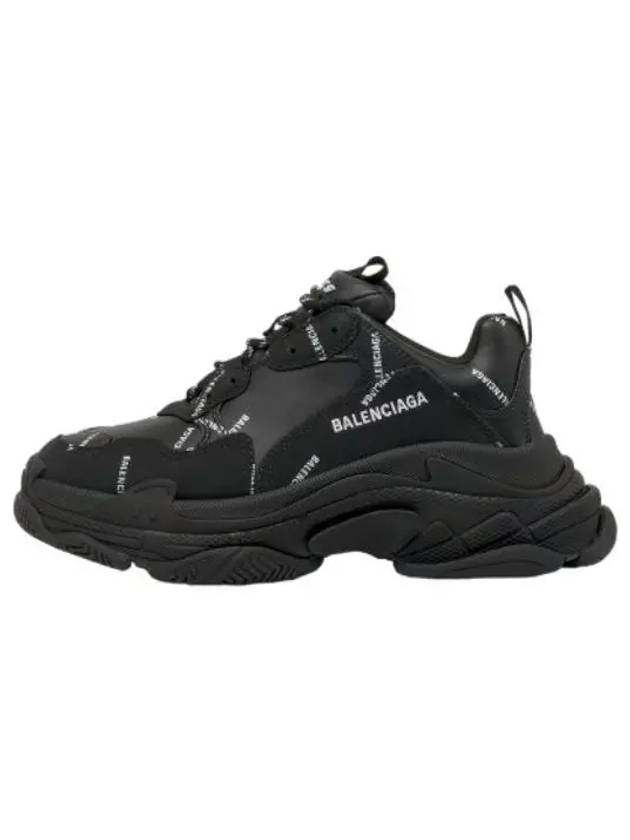 Triple All Over Logo Sneakers Black - BALENCIAGA - BALAAN 1