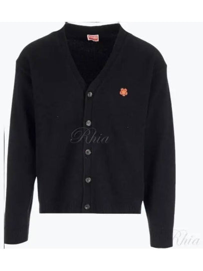 Boke Flower Crest Cardigan Black - KENZO - BALAAN 2