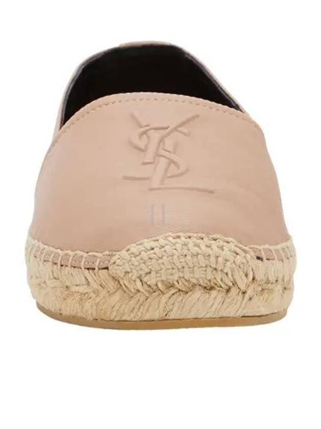 Women's Monogram Leather Espadrilles Pink - SAINT LAURENT - BALAAN 2