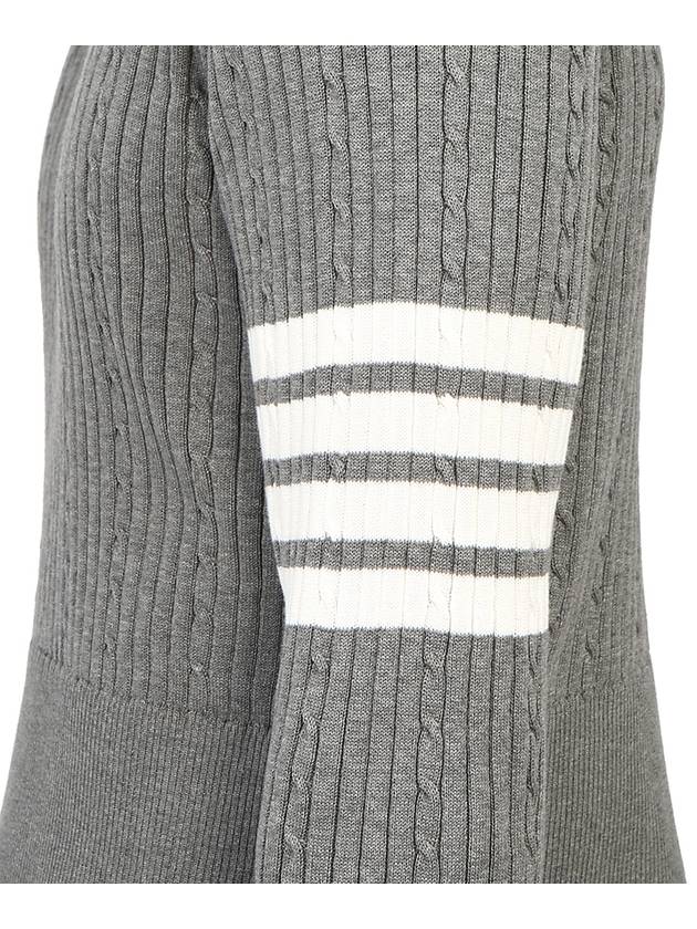 Baby Cable Cotton 4 Bar Crew Neck Knit Top Grey - THOM BROWNE - BALAAN 11