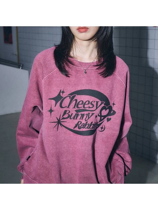 Cheese Bunny Raglan Pigment Sweatshirt Dusty Pink - CPGN STUDIO - BALAAN 2