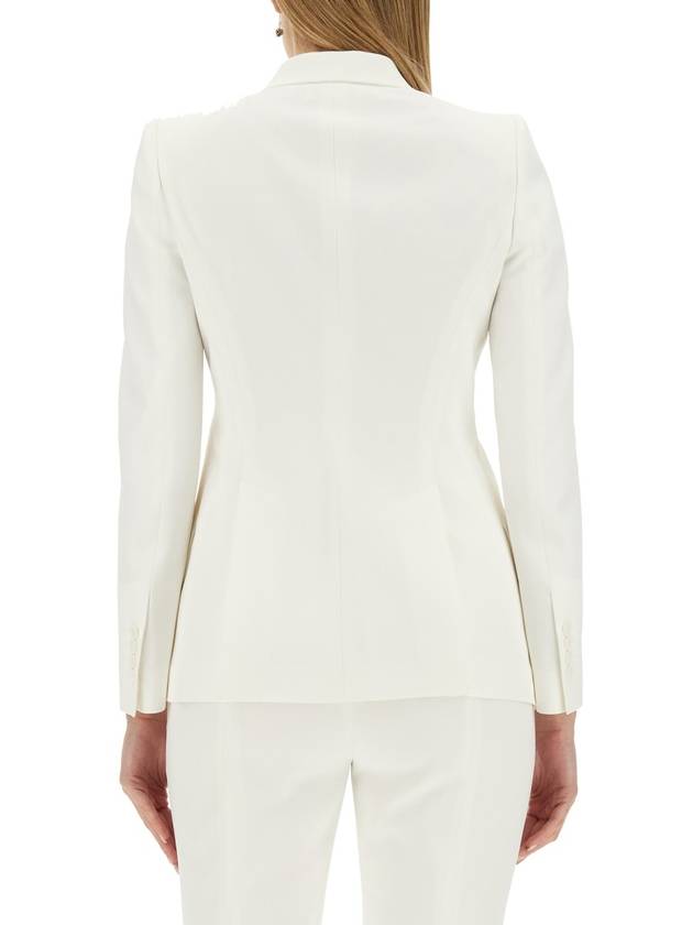 Women's Crepe Blazer Jacket White - ALEXANDER MCQUEEN - BALAAN 4