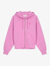 Small Heart Logo Zip Up Hoodie Candy Pink - AMI - BALAAN 2