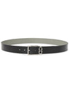 Gancini Leather Belt Black - SALVATORE FERRAGAMO - BALAAN 4