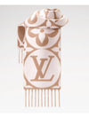 LV Medallion Monogram Wool Scarf Rose Beige - LOUIS VUITTON - BALAAN 4