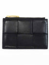 Intrecciato Zipper Card Wallet Black - BOTTEGA VENETA - BALAAN 5