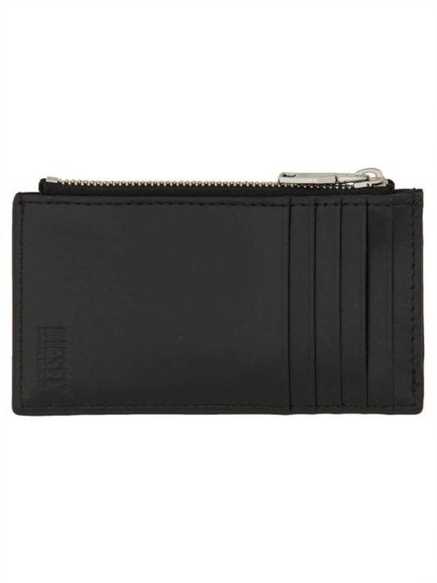 Glossy Leather Card Wallet Black - DIESEL - BALAAN 3