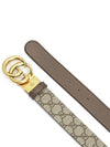 GG Marmont Reversible Leather Belt Beige Brown - GUCCI - BALAAN 6