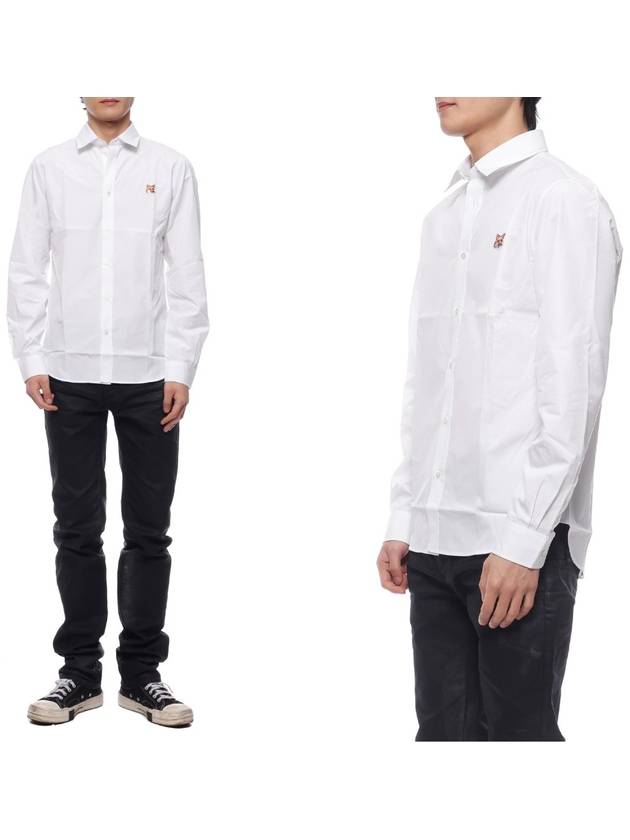 Fox Head Long Sleeve Shirt White - MAISON KITSUNE - BALAAN 2