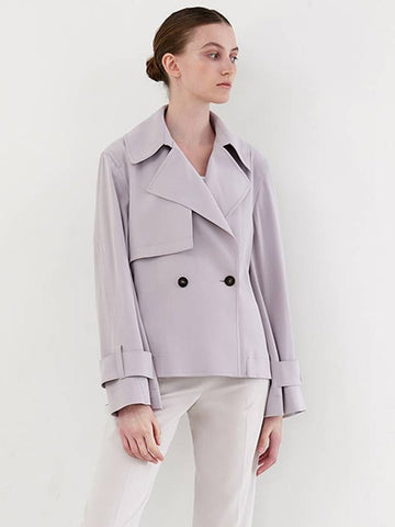 Belted Crop Trench CoatSoft Gray - SUBSET - BALAAN 1