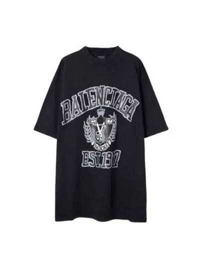 DIY College Medium Fit Short Sleeve T-Shirt Black - BALENCIAGA - BALAAN 2