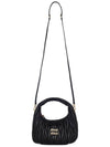 Wander Materasse Nappa Leather Mini Hobo Tote Bag Black - MIU MIU - BALAAN 7