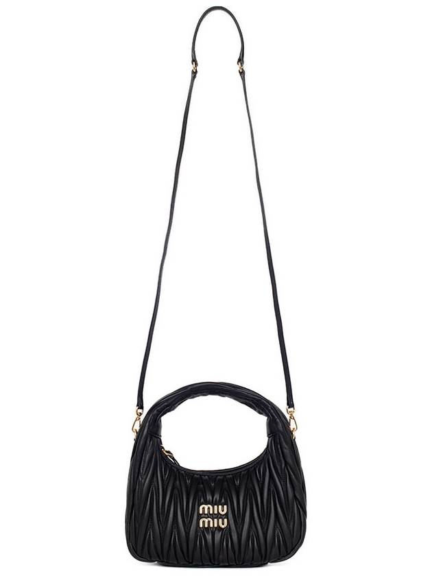 Wander Materasse Nappa Leather Mini Hobo Tote Bag Black - MIU MIU - BALAAN 7