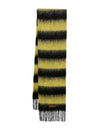 Striped Wool Mohair Muffler Black - MARNI - BALAAN 2