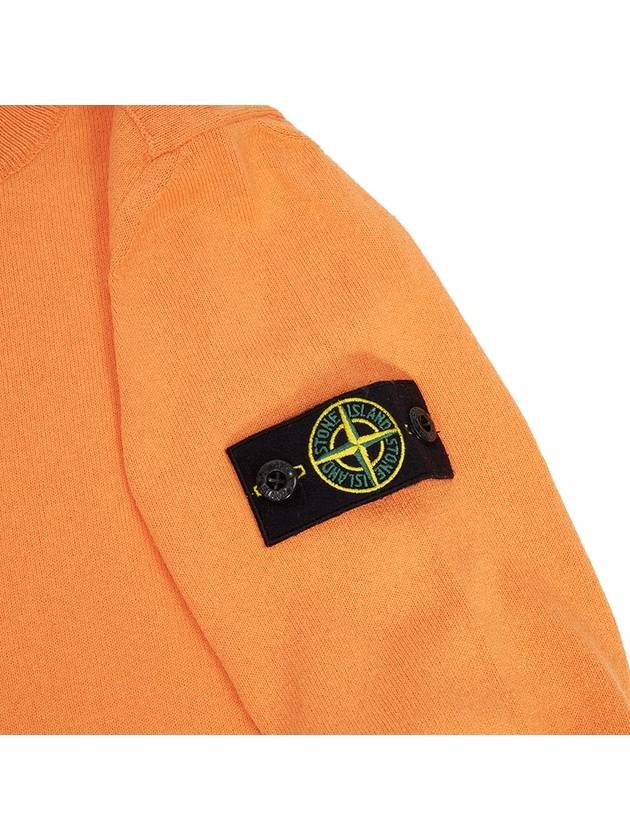 Kids Crewneck Knit Top Orange - STONE ISLAND - BALAAN 5