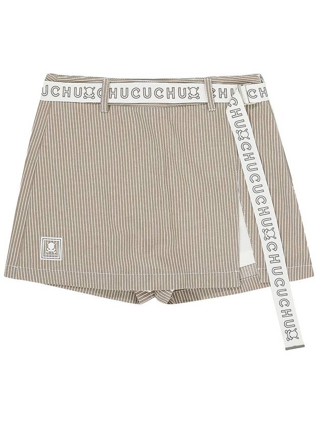 C23MPT001W Striped Culotte Pants Beige - CHUCUCHU - BALAAN 1